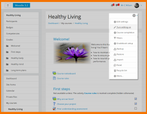 Editing in Moodle 3.2